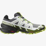 Salomon Men's Speedcross 6 Trail Running Shoes Black/White/Acid Lime