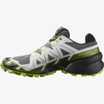 Salomon Men's Speedcross 6 Trail Running Shoes Black/White/Acid Lime