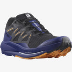 Salomon Men's Pulsar Trail Running Shoes Black/Clematis Blue/Blazing Orange