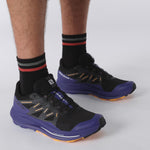 Salomon Men's Pulsar Trail Running Shoes Black/Clematis Blue/Blazing Orange