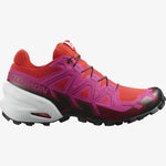Salomon Women's Speedcross 6 Trail Running Shoes Fiery Red/Very Berry/White