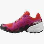 Salomon Women's Speedcross 6 Trail Running Shoes Fiery Red/Very Berry/White