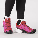 Salomon Women's Speedcross 6 Trail Running Shoes Fiery Red/Very Berry/White