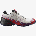 Salomon Women's Speedcross 6 Trail Running Shoes White/Sparkling Grape/Fiery Red