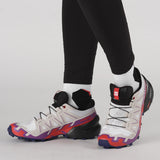 Salomon Women's Speedcross 6 Trail Running Shoes White/Sparkling Grape/Fiery Red