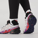 Salomon Women's Speedcross 6 Trail Running Shoes White/Sparkling Grape/Fiery Red