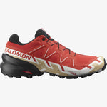 Salomon Men's Speedcross 6 Trail Running Shoes Fiery Red/Black/Safari