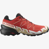 Salomon Men's Speedcross 6 Trail Running Shoes Fiery Red/Black/Safari