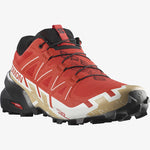 Salomon Men's Speedcross 6 Trail Running Shoes Fiery Red/Black/Safari