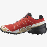 Salomon Men's Speedcross 6 Trail Running Shoes Fiery Red/Black/Safari