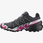 Salomon Women's Speedcross 6 Trail Running Shoes Ebony/White/Very Berry