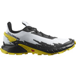 Salomon Men's Alphacross 4 Trail Running Shoes White/Black/Empire Yellow
