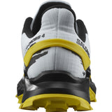 Salomon Men's Alphacross 4 Trail Running Shoes White/Black/Empire Yellow