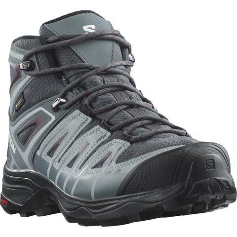Salomon Women's X Ultra Pioneer Mid GTX Hiking Shoes Ebony/Stormy Weather/Wine Tasting