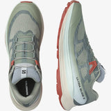 Salomon Men's Ultra Glide 2 Trail Running Shoes Lily Pad/Bleached Aqua/Hot Sauce