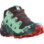 Salomon Women's Speedcross 6 Trail Running Shoes Black/Biscay Green/Fiery Red