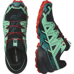 Salomon Women's Speedcross 6 Trail Running Shoes Black/Biscay Green/Fiery Red