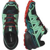 Salomon Women's Speedcross 6 Trail Running Shoes Black/Biscay Green/Fiery Red