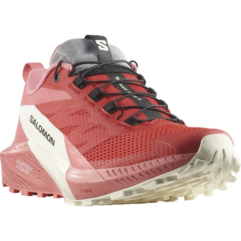 Salomon Women's Sense Ride 5 W Trail Run Tea Rose/Fiery Red/Vanilla Ice