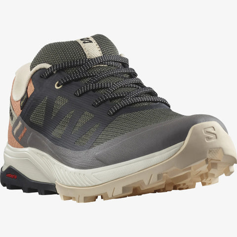 Salomon Women's Outrise GTX W Hiking Shoes Magnet/Black/Coral Gold