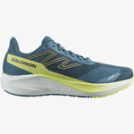 Salomon Men's Aero Blaze Road Running Shoes Blue Ashes/Sunny Lime/Dark Sapphire