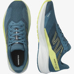 Salomon Men's Aero Blaze Road Running Shoes Blue Ashes/Sunny Lime/Dark Sapphire