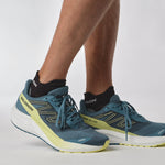 Salomon Men's Aero Blaze Road Running Shoes Blue Ashes/Sunny Lime/Dark Sapphire