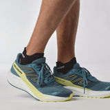Salomon Men's Aero Blaze Road Running Shoes Blue Ashes/Sunny Lime/Dark Sapphire