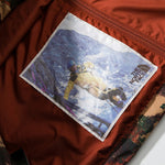 The North Face Men's M66 Utility Rain Jacket Brandy Brown Evolved Texture Print