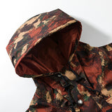 The North Face Men's M66 Utility Rain Jacket Brandy Brown Evolved Texture Print