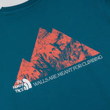 The North Face Men's Climbing Mountain Short Sleeve T-Shirt Blue Coral