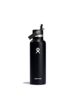 Hydro Flask Standard Mouth With Straw Cap Black - 21oz