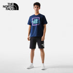 The North Face Men's Short Sleeve Neon Graphic T-Shirt Summit Navy