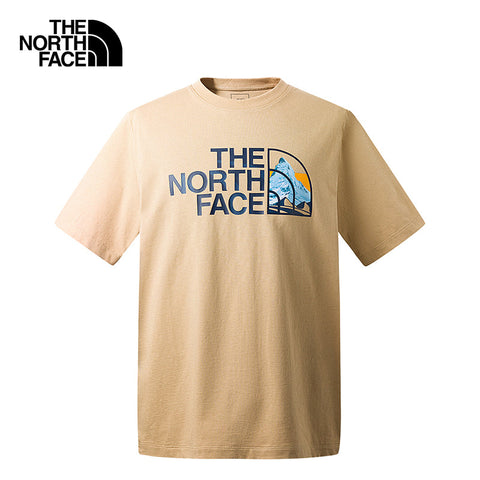 The North Face Unisex Short Sleeve Novelty Half Dome T-Shirt Khaki Stone