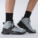 Salomon Women's X Ultra 4 Mid Wide GTX Hiking Shoes Quarry/Black/Legion Blue