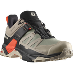 Salomon Men's X Ultra 4 GTX Hiking Shoes Vintage Khaki/Black/Cherry Tomato