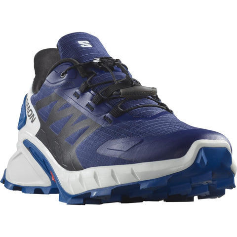 Salomon Men's Supercross 4 Trail Running Shoes Blue Print/Black/Lapis Blue