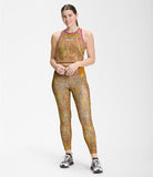 The North Face Women's Trailwear QTM High Rise 7/8 Tight Arrowwood Yellow Field Texture Print