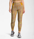 The North Face Women's Trailwear QTM High Rise 7/8 Tight Arrowwood Yellow Field Texture Print
