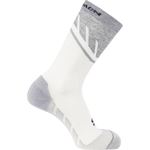 Salomon Unisex Speedcross Crew Socks White/Light Grey Melange