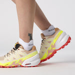 Salomon Women's Speedcross 6 GTX Trail Running Shoes Hazelnut/Safety Yellow/Fiery Coral