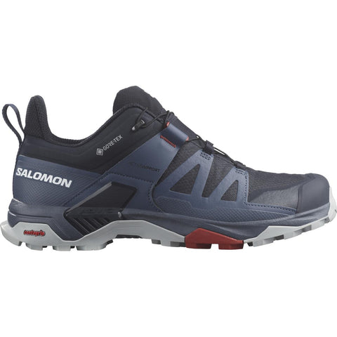 Salomon Men's X Ultra 4 GTX Hiking Shoes Carbon/Bering Sea/Pearl Blue