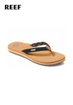 Reef Women Reef Cushion Sands Toe-Post Sandal Black/Tan Toe-Post