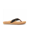Reef Women Reef Cushion Sands Toe-Post Sandal Black/Tan Toe-Post