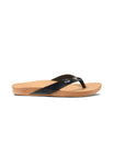 Reef Women Cushion Court Toe-Post Sandal Black/Natural Toe-Post