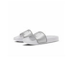 The North Face Women's Base Camp Metallic  Slide III Metallic Silver/TNF White