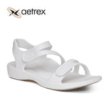 Aetrex Women's Jillian Sport Sandal White Matte
