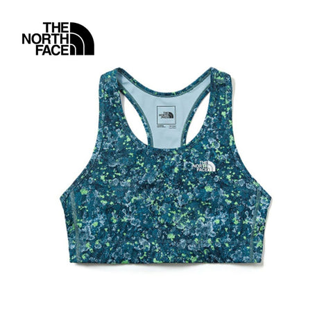 The North Face Women's Printed Motivation Bra Beta Blue Lichen Print
