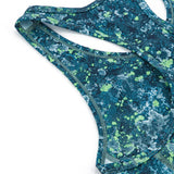 The North Face Women's Printed Motivation Bra Beta Blue Lichen Print